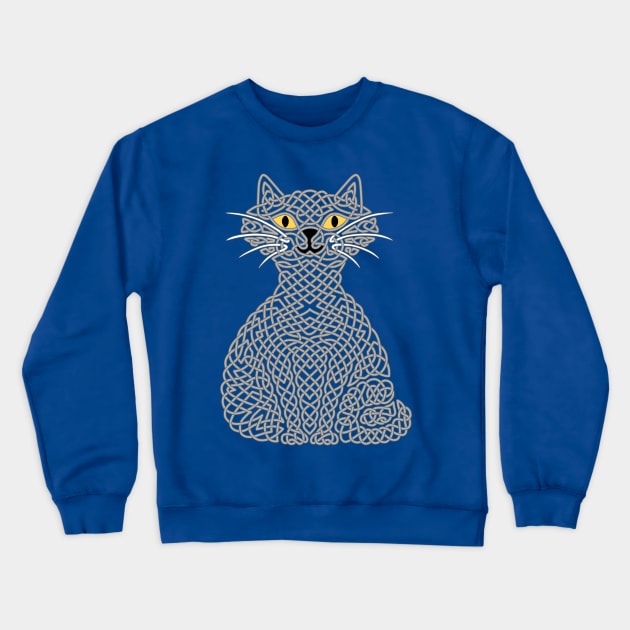 Knotty Cat - grey Crewneck Sweatshirt by Hippopottermiss